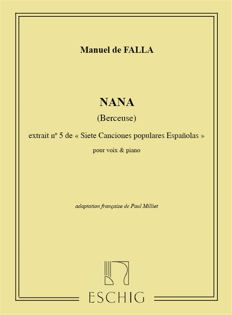 Siete Canciones Populares Espanolas N 5: Nana